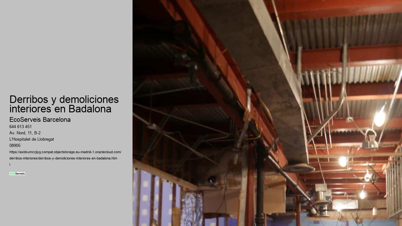 Derribos y demoliciones interiores en Badalona