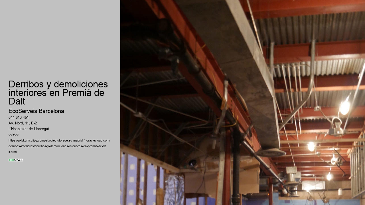 Derribos y demoliciones interiores en Premià de Dalt