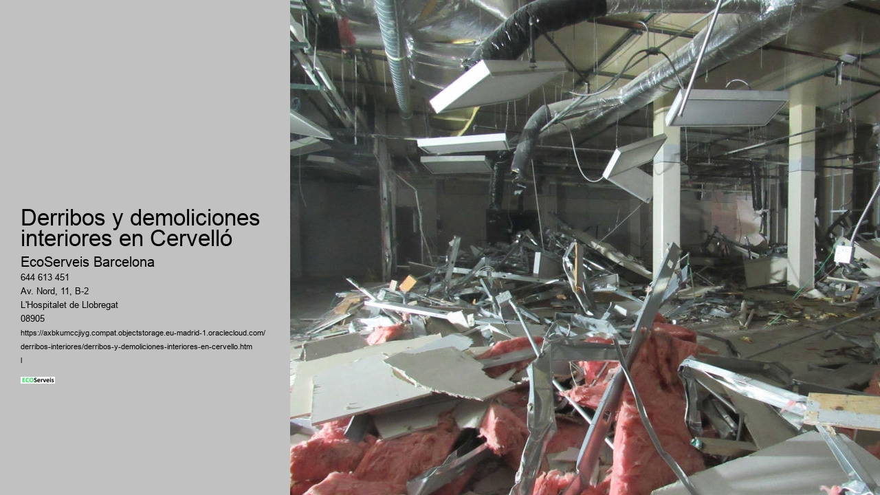 Derribos y demoliciones interiores en Cervelló