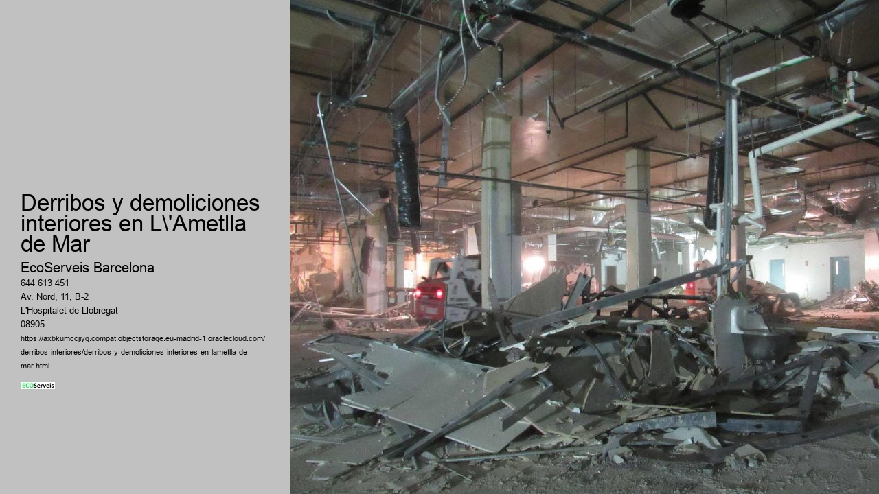 Derribos y demoliciones interiores en L'Ametlla de Mar