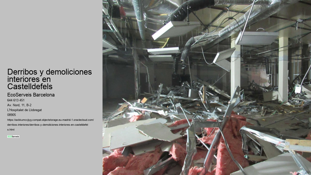 Derribos y demoliciones interiores en Castelldefels