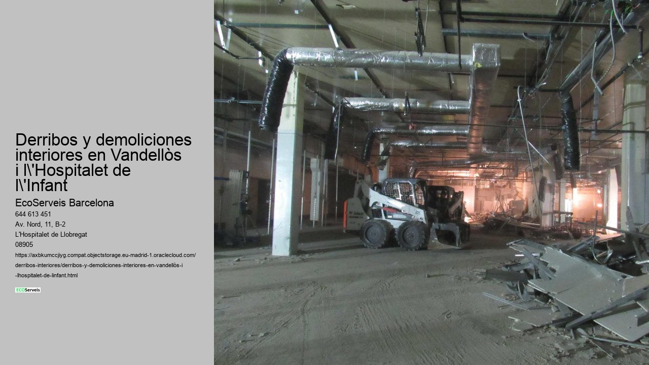 Derribos y demoliciones interiores en Vandellòs i l'Hospitalet de l'Infant