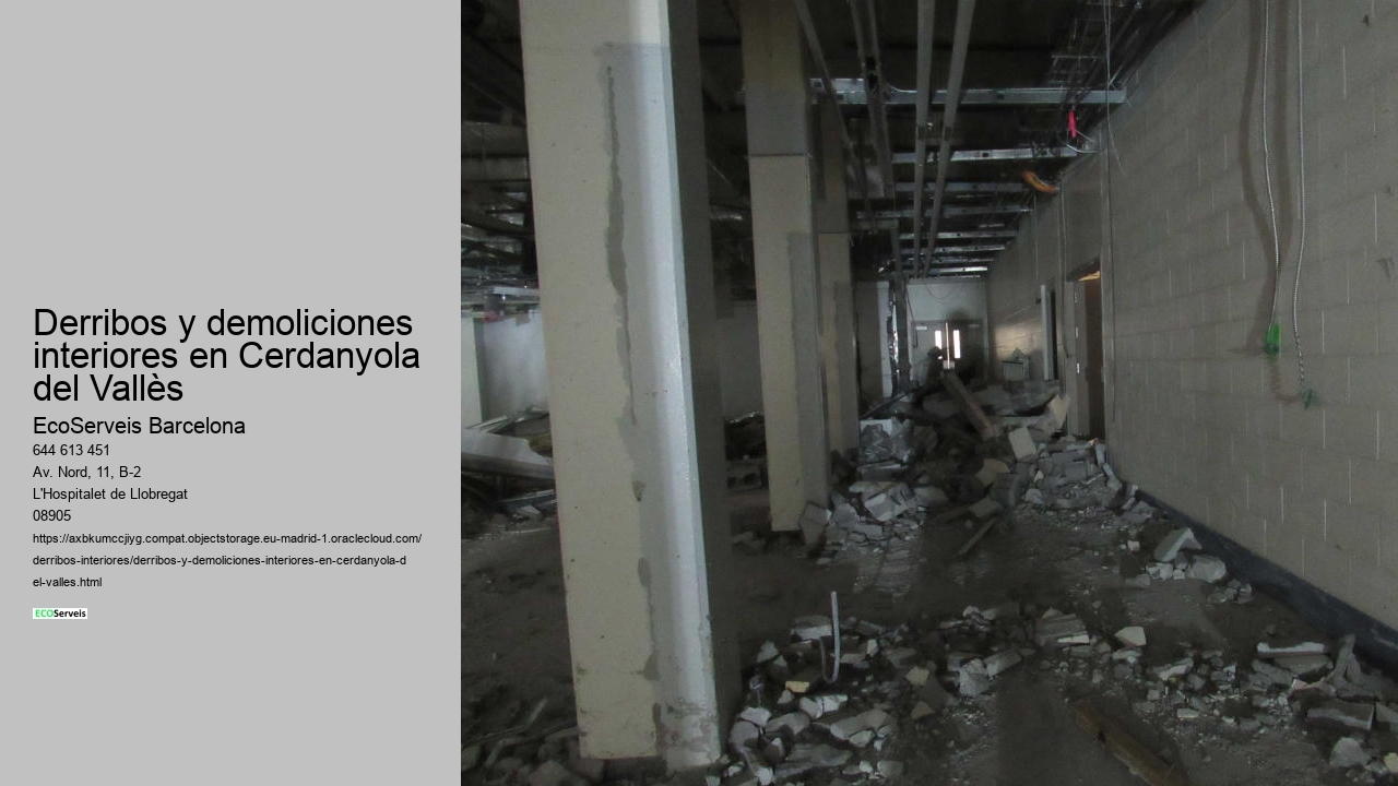Derribos y demoliciones interiores en Cerdanyola del Vallès