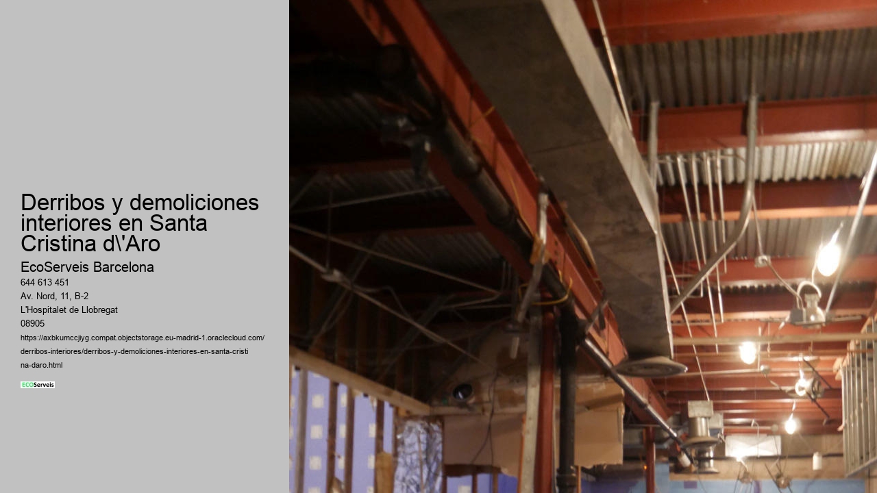 Derribos y demoliciones interiores en Santa Cristina d'Aro