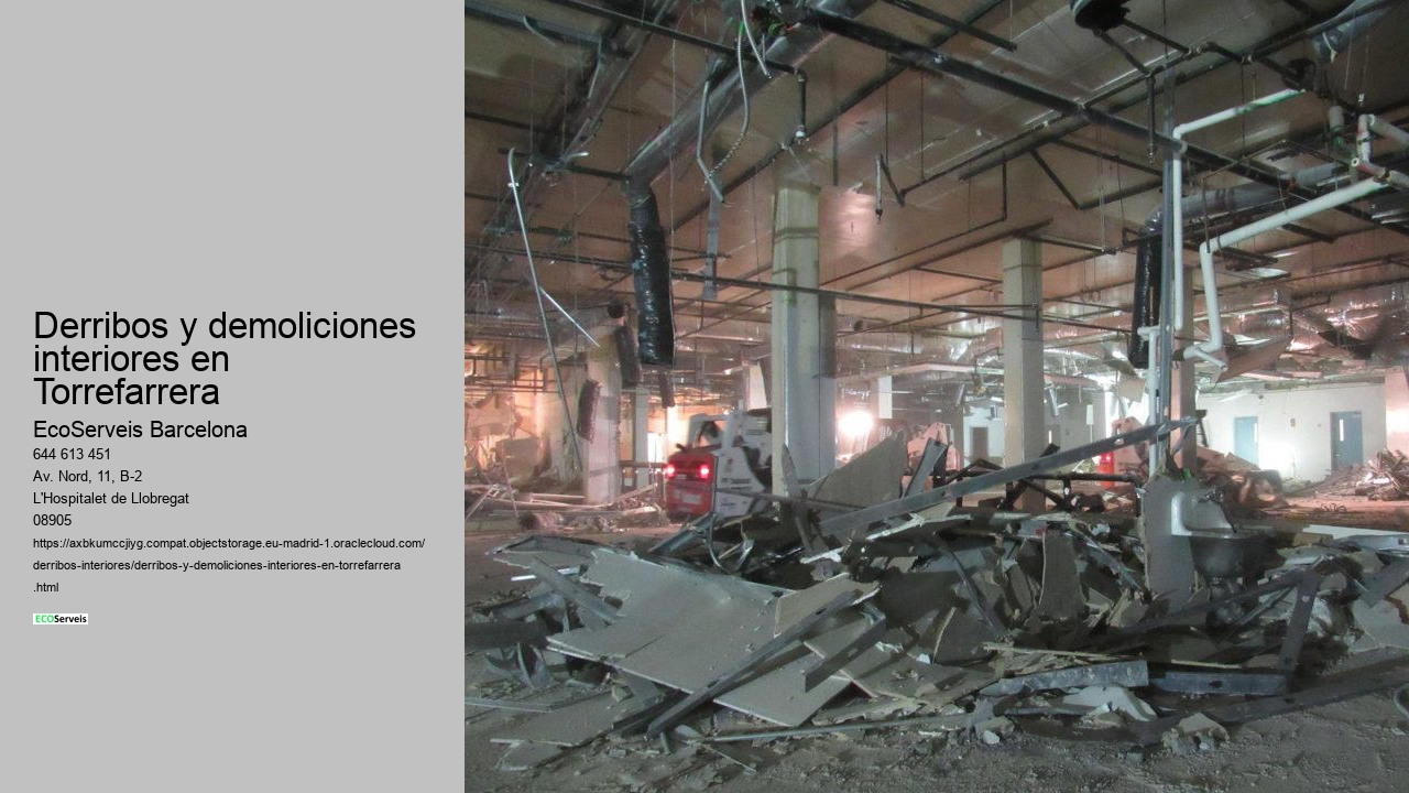 Derribos y demoliciones interiores en Torrefarrera