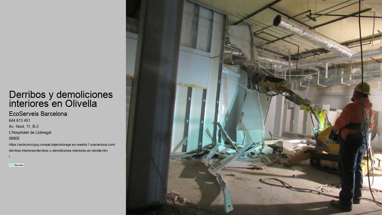 Derribos y demoliciones interiores en Olivella