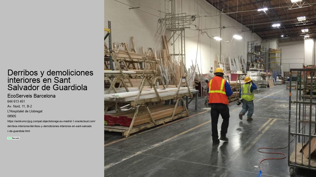 Derribos y demoliciones interiores en Sant Salvador de Guardiola