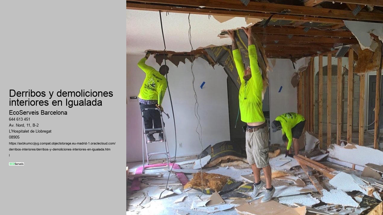Derribos y demoliciones interiores en Igualada