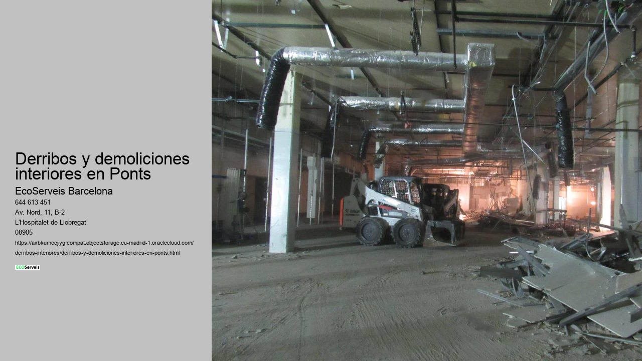 Derribos y demoliciones interiores en Ponts