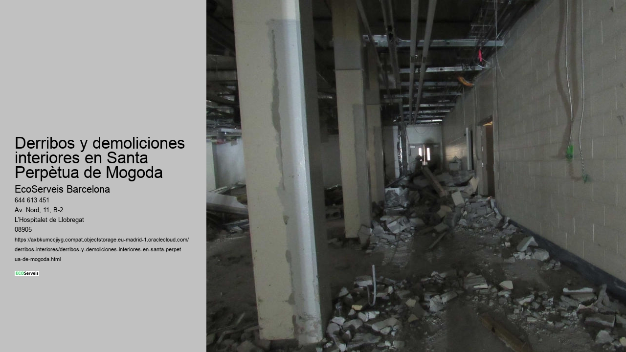 Derribos y demoliciones interiores en Santa Perpètua de Mogoda