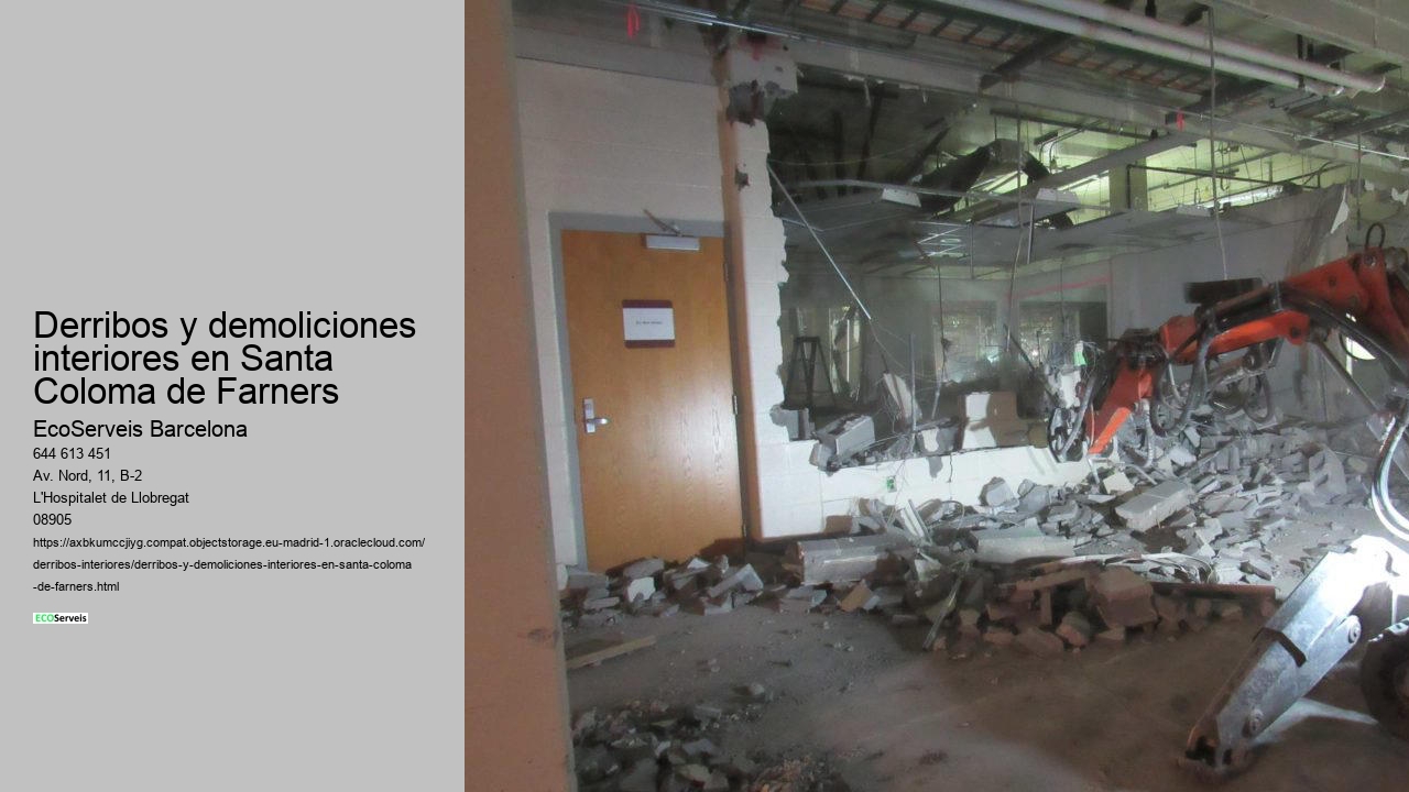 Derribos y demoliciones interiores en Santa Coloma de Farners