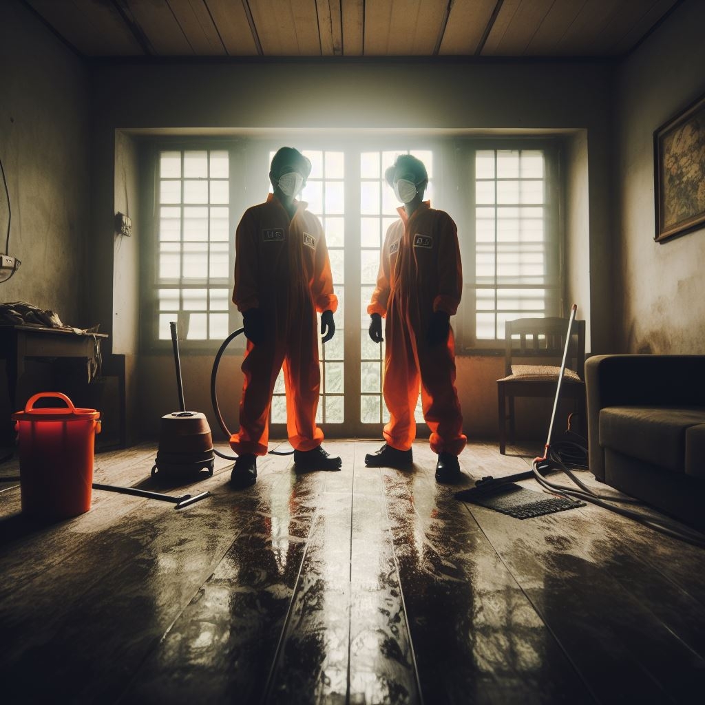 Precauciones y seguridad durante la limpieza de escenarios post mortem
