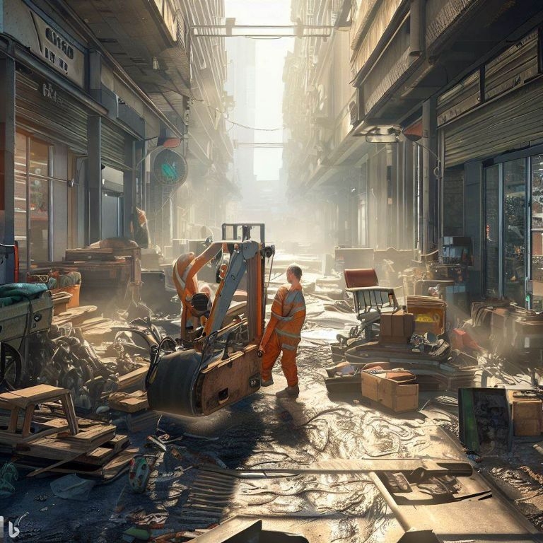 Vaciado de locales comerciales en Alameda del Valle